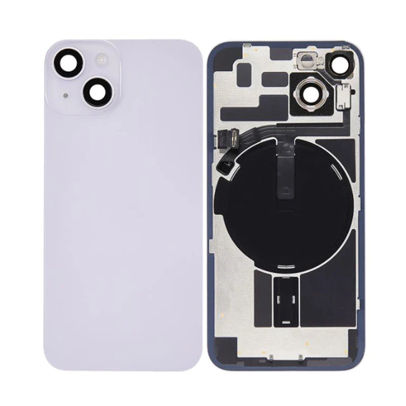 Back Panel With Wireless Charging Flex Purple No Logo For iPhone 14 (Best Quality)