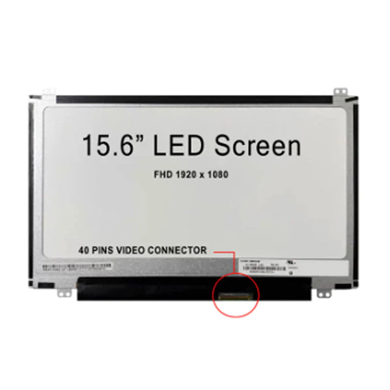 Laptop 15.6 Slim 40Pins Socket LED HD 1366x768 Screen Display Panel With Top and Bottom Brackets NT156WHM-T00