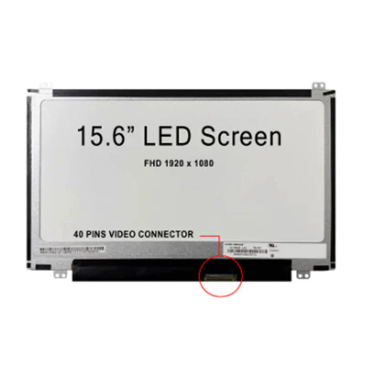Laptop 15.6 Slim 40Pins Socket LED HD 1366x768 Screen Display Panel With Top and Bottom Brackets NT156WHM-T00