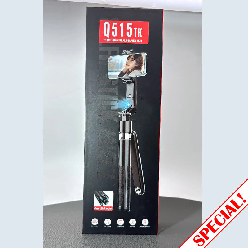Tracking Gimbal Selfie Stick, 35cm-1.8m extendable Q515TK