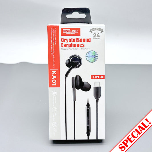 Kinglink Type-C Crystal Sound earphone KA01