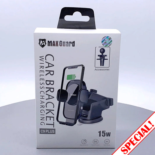 Maxguard 15W wireless charger car bracket holder C9 Plus