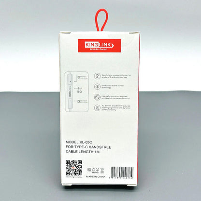 Kinglink 1m Type-C earphones KL05C