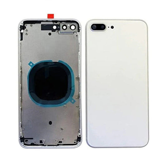 Back Housing Without Parts White No Logo for iPhone 8Plus (High Quality)