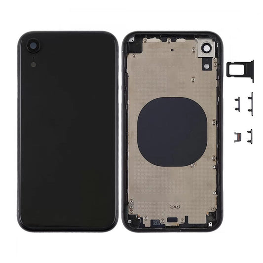 Back Housing Without Parts Black No Logo for iPhone Xr (Aftermarket High Quality)