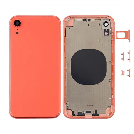 Back Housing Without Parts Orange No Logo for iPhone Xr (Aftermarket High Quality)