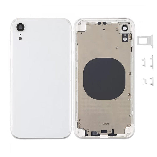 Back Housing Without Parts White No Logo for iPhone Xr (Aftermarket High Quality)