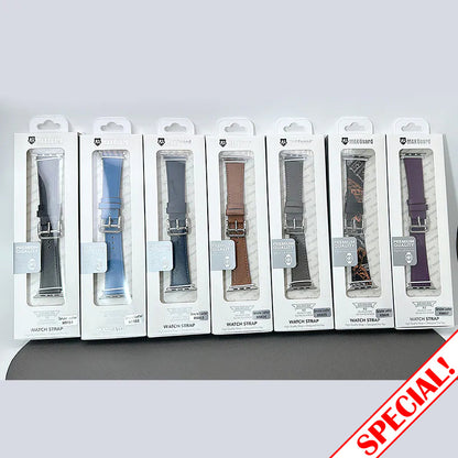 Maxguard Genuine Leather Band For Apple Watch (compatible with 38/40/41/42(S10)/44/45/46(S10)/49mm)