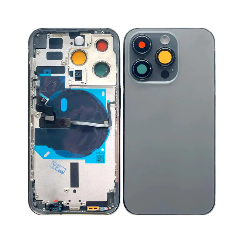 Back Housing With Power Flex Black No Logo For iPhone 14Pro