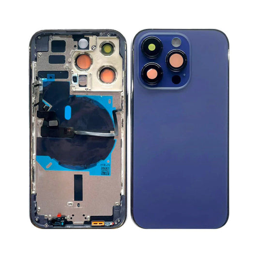 Back Housing With Power Flex Purple No Logo For iPhone 14Pro