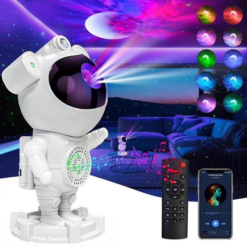 Starlight Astronaut Night Light Laser Ambiance Lamp Bluetooth Speaker JN117