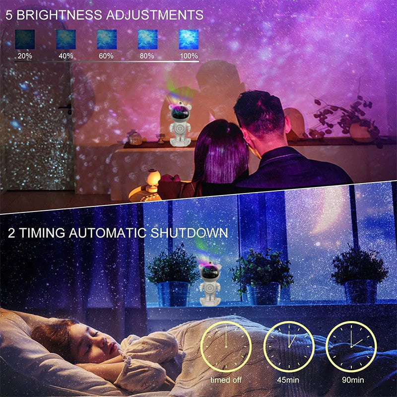 Starlight Astronaut Night Light Laser Ambiance Lamp Bluetooth Speaker JN117