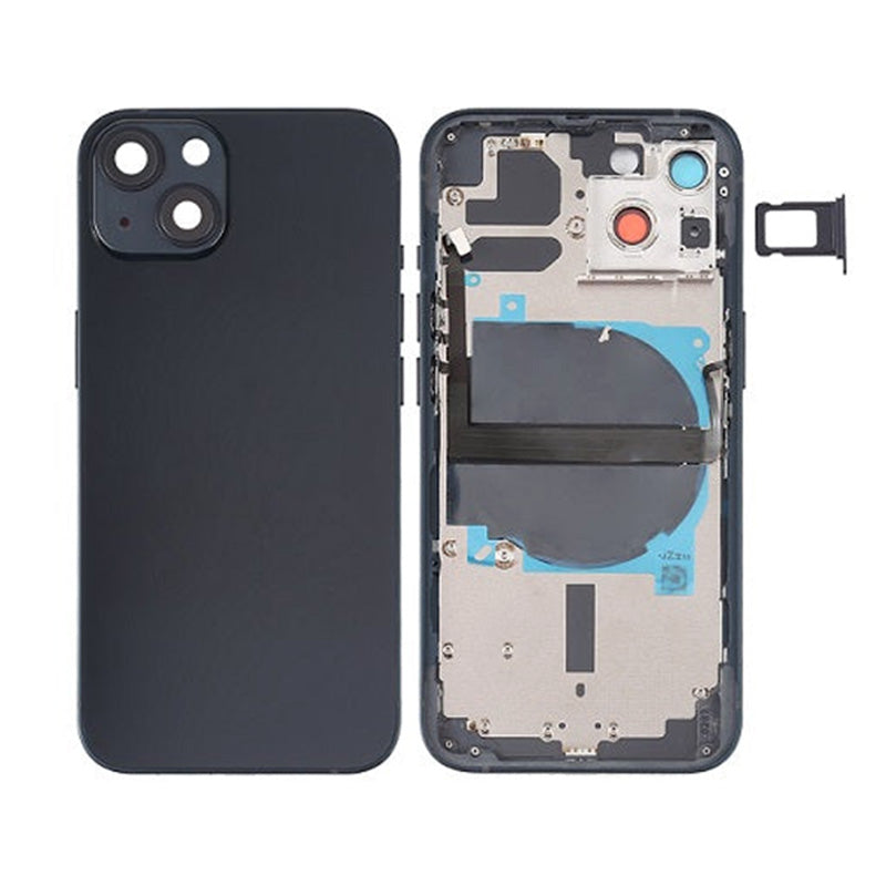 Back Housing With Power Flex Black No Logo For iPhone 13