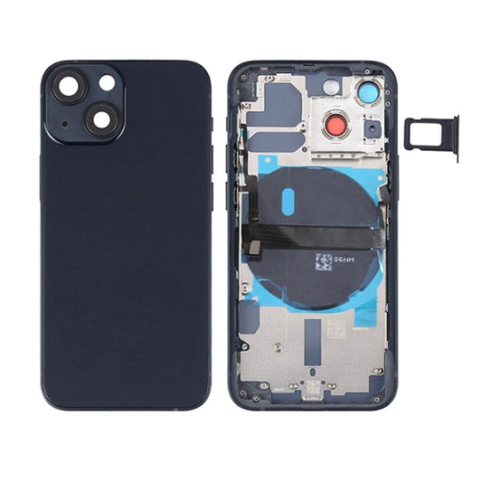 Back Housing With Power Flex Black No Logo For iPhone 13Mini