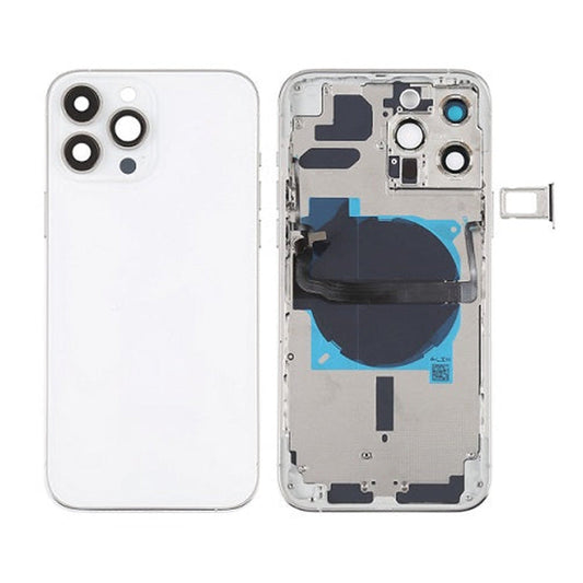 Back Housing With Power Flex White No Logo For iPhone 13Pro Max