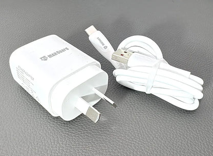 Maxguard 2.4A wall charger with USB-A to C combo KAC01T