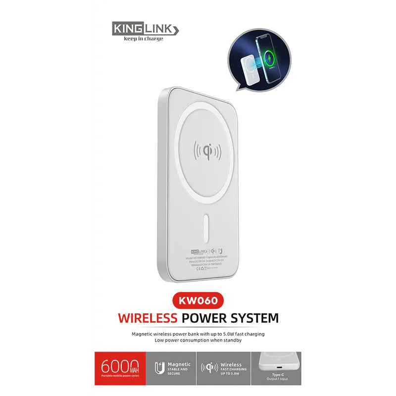 Kinglink 6000 mah MagFit power bank KW060
