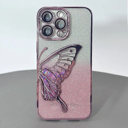 S25 Ultra Kinglink Glitter Sandy Butterfly case