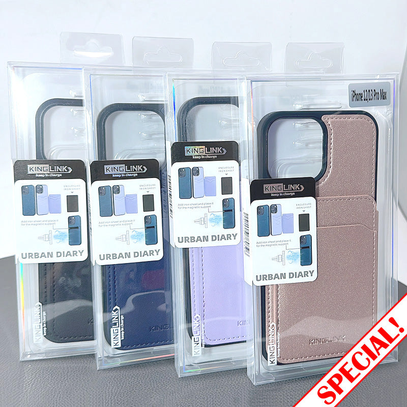 Case for Iphone 13 Pro max/12 Pro max 6.7 Kinglink Urban Diary Leather Wallet with Magnetic