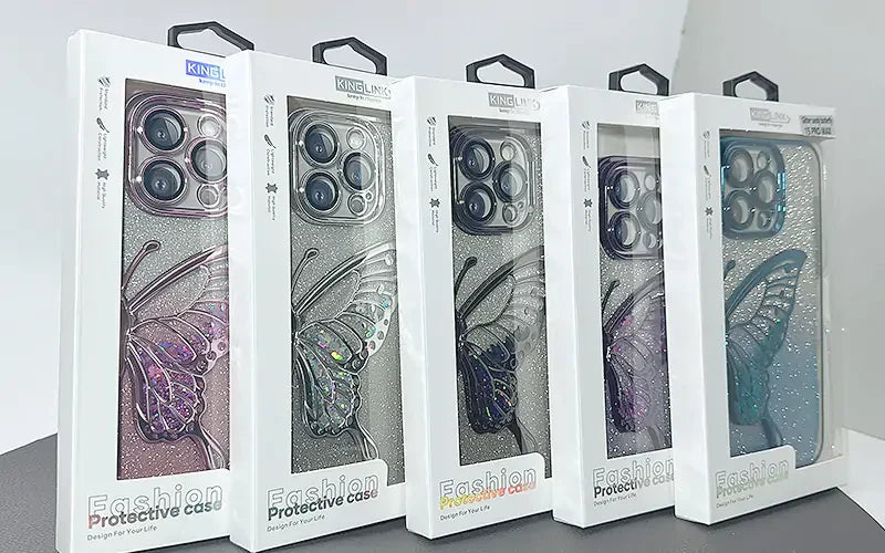 Case for Iphone 13 Pro max 6.7 Kinglink Glitter Sandy Butterfly
