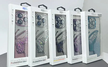 Case for Iphone 14 Pro max 6.7 Kinglink Glitter Sandy Butterfly
