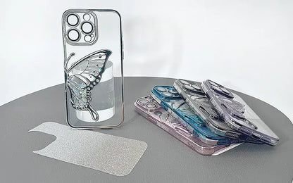 Case for Iphone 13 Pro max 6.7 Kinglink Glitter Sandy Butterfly