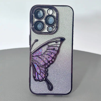 Case for Iphone 13 Pro max 6.7 Kinglink Glitter Sandy Butterfly