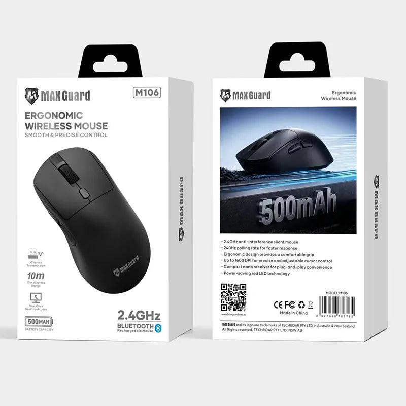 Maxguard Ergonomic Wireless Mouse M106