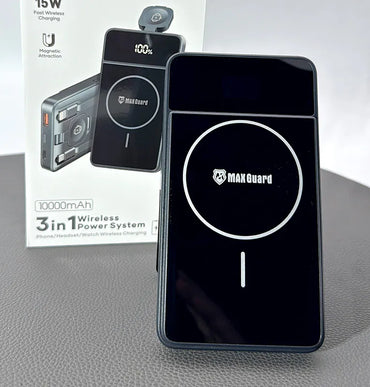 Maxguard 10000 mah 3 in 1 Wireless Power bank M2198Q (ccc)