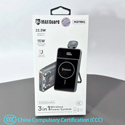 Maxguard 10000 mah 3 in 1 Wireless Power bank M2198Q (ccc)