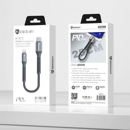 Maxguard 25cm 20W Type-C to Lightning cable M40LC