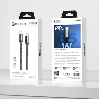 Maxguard 1m 65W Type-C to C cable M41CC