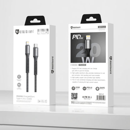 Maxguard 1m 20W Type-C to Lightning cable M41LC