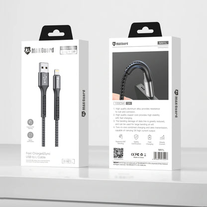 Maxguard 1m USB-A to Lightning cable M41L
