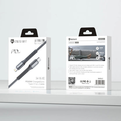 Maxguard 3m 20W Type-C to Lightning cable M43LC