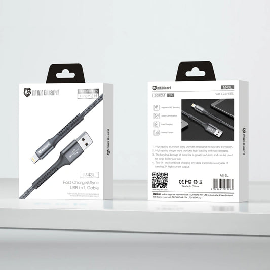 Maxguard 3m USB-A to Lightning cable M43L