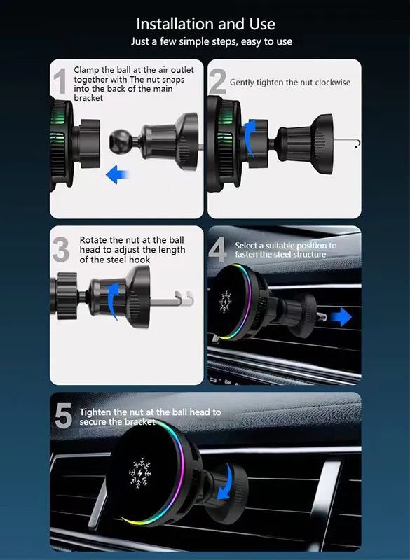 Maxguard 15W TEC Cooling/wireless charger Car Holder M46