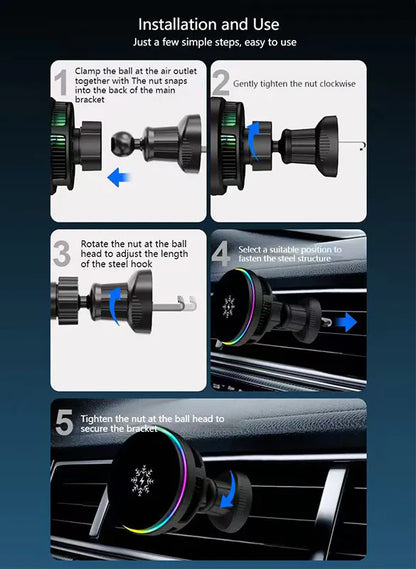Maxguard 15W TEC Cooling/wireless charger Car Holder M46