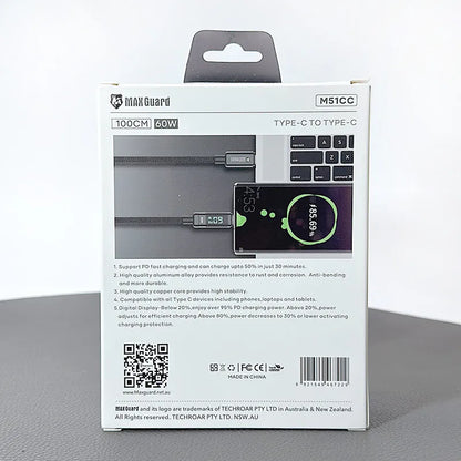 Maxguard 1m 60W Type-C to C Cable M51CC