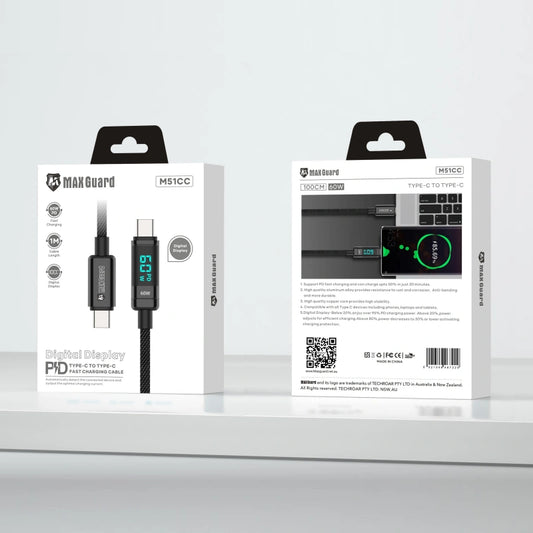 Maxguard 1m 60W Type-C to C Cable M51CC