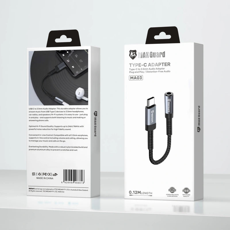 Maxguard Plug and Play USB-C Adapter MA03 (0.12m)