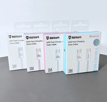 Maxguard 1m Colours  60W Type-C to C cable