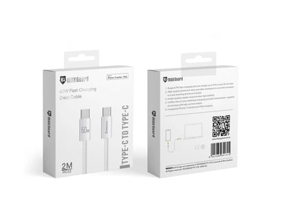 Maxguard 1m Colours  60W Type-C to C cable