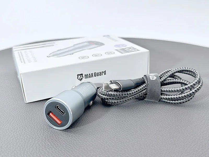 Maxguard 38W USB A+C car charger with Type-C to Lightning combo MC036LC