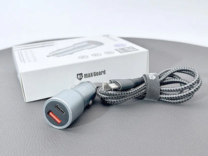 Maxguard 38W USB A+C car charger with Type-C to Lightning combo MC036LC