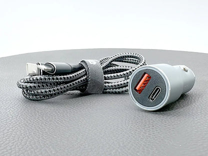 Maxguard 38W USB A+C car charger with Type-C to Lightning combo MC036LC