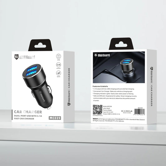 Maxguard 3.1A 2USB car charger MC039