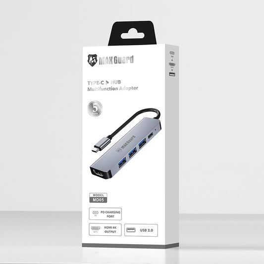 Maxguard 5 in 1 USB-C Hub (HDMI/USB 3.0) MD05