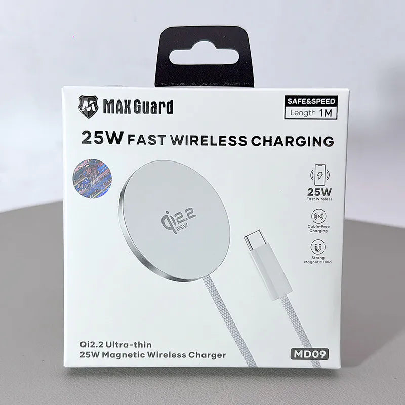 Maxguard 25W Qi2.2 Ultra-thin Magnetic Wireless Charger MD09
