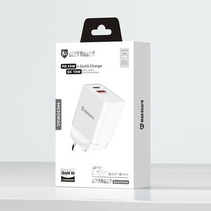 Maxguard PD 30W+ plus QC 18W wall charger MG30WAC/MG30WPD